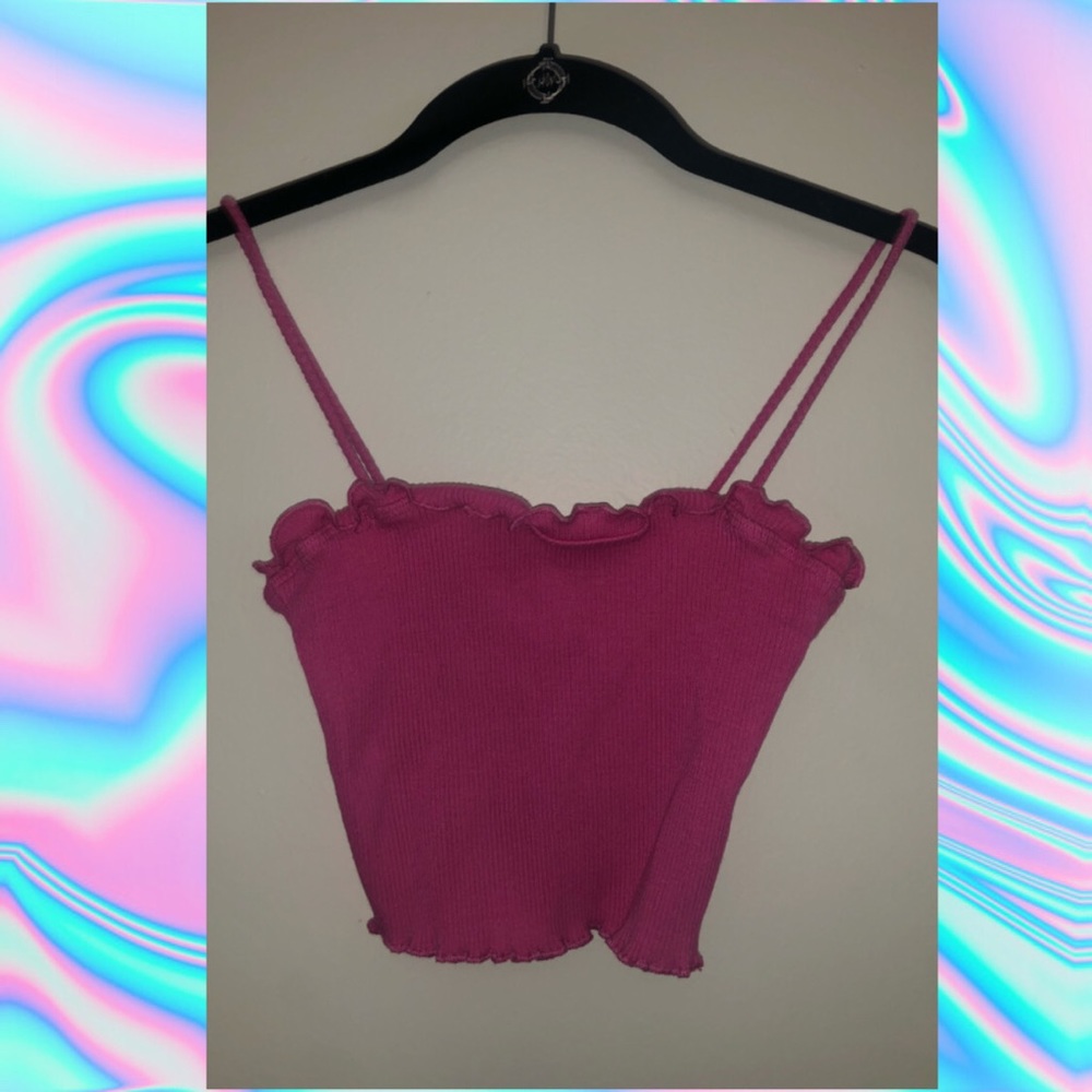 Forever 21 hot pink crop top
